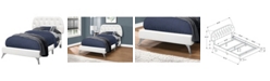 Monarch Specialties Bed - Twin Size Leather-Look with Legs